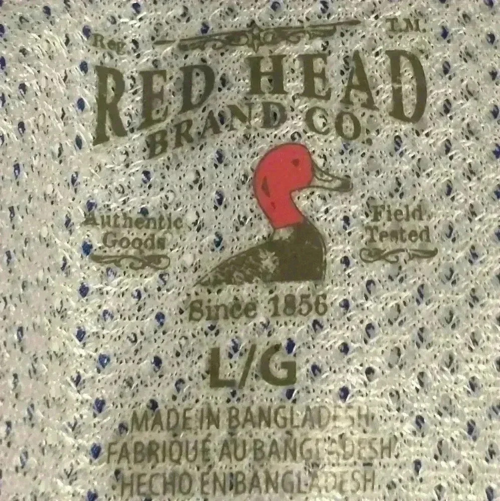 Red Head Bass Pro Shops blue/white checked fishing shirt size L - Picture 5 of 7